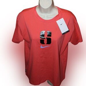 Kids Nike Sabrina Orange Basketball Tee with Black Accents Size XL